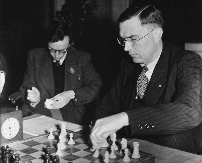 World championship chess in The Hague (1948). Keres vs. Euwe World