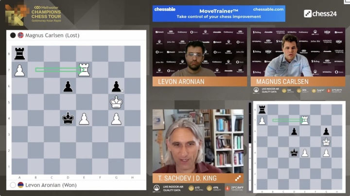 chess24 Legends 13: Magnus leads after fierce fight