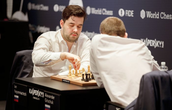 International Chess Federation on X: In the longest tiebreak of  #GrandPrixFIDE, Ian Nepomniachtchi eliminated Radoslaw Wojtaszek and joined  his compatriot Alexander Grischuk in the final. There are no games on May  26.