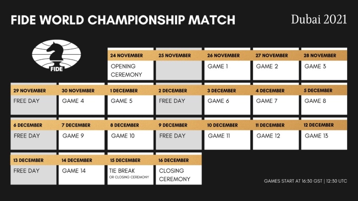 2021 FIDE World Chess Championship To Be Hosted By Dubai World Expo,   To Broadcast 