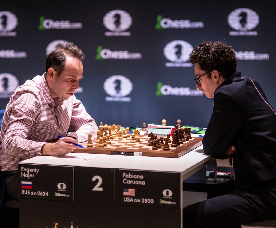 Caruana misses a Tal-like combination, but still wins in Round 8