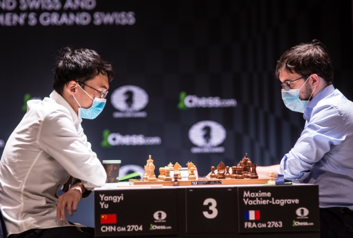 FIDE  Grand Swiss R4: Firouzja Maintains Lead; Lei Sole Leader 