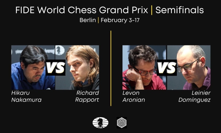 Aronian and Nakamura win Game 1 of the FIDE Grand Prix 2022 Semifinals