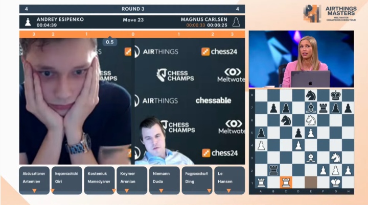 Vladislav Artemiev beat Magnus Carlsen on Day 2 of the World Rapid  Championship 2022