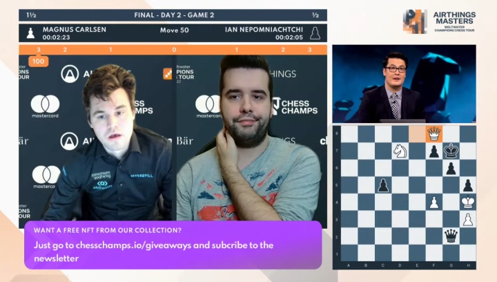 chess24 - Magnus Carlsen has Black vs. 19-year-old Russian