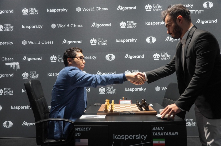 Wesley So and Hikaru Nakamura after tie-breaks in the FIDE Grand Prix  Berlin Finals