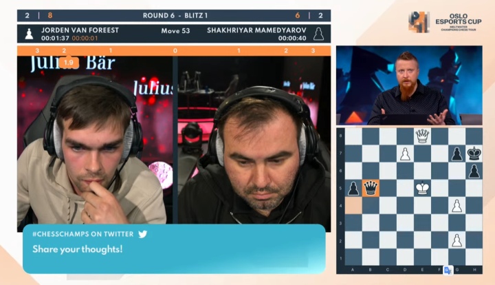 Pragg Carlsen Rapid Game 1 - chess24 on Twitch