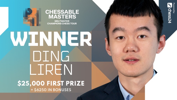 Ding Liren wins Chessable Masters