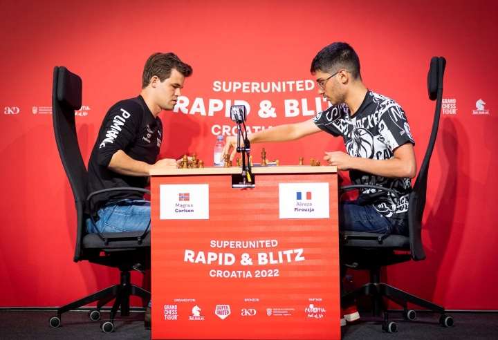 SuperUnited Rapid and Blitz Round 4-6: Firouzja still in sole lead, Shakh beats  Magnus Alireza Firouzja drew with Magnus Carlsen, Maxime…