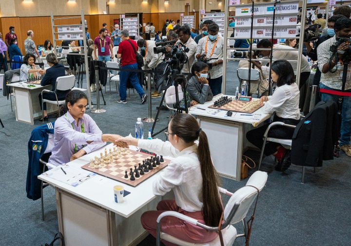 India A emerge sole leader in women's section at 44th Chess Olympiad