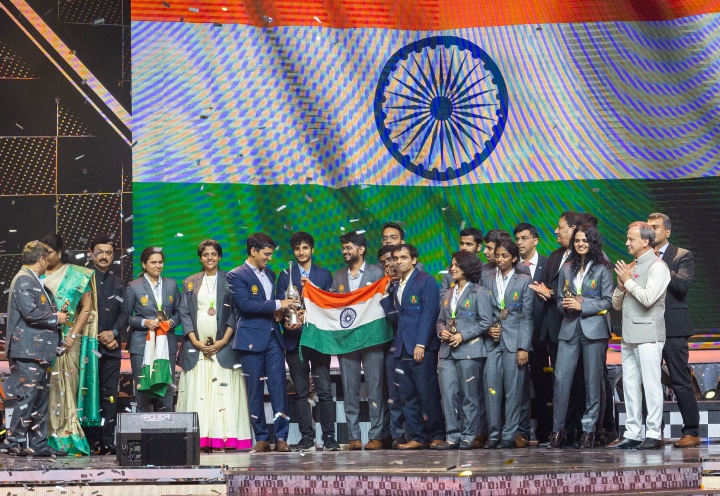 The winners of the 44th Chess Olympiad (Women's Tournament