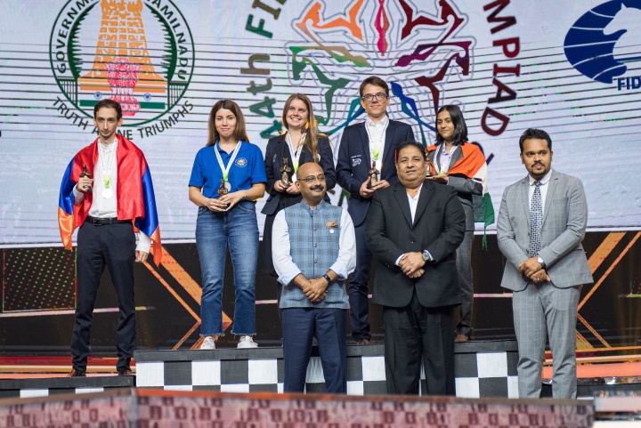 44th Chess Olympiad: Uzbekistan win gold in Open section, Ukrainian women triumph