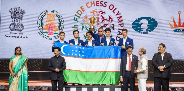 Uzbekistan youngsters surprise winners of 44th Chess Olympiad