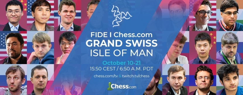 Grand Swiss 10: Caruana and Wang Hao lead