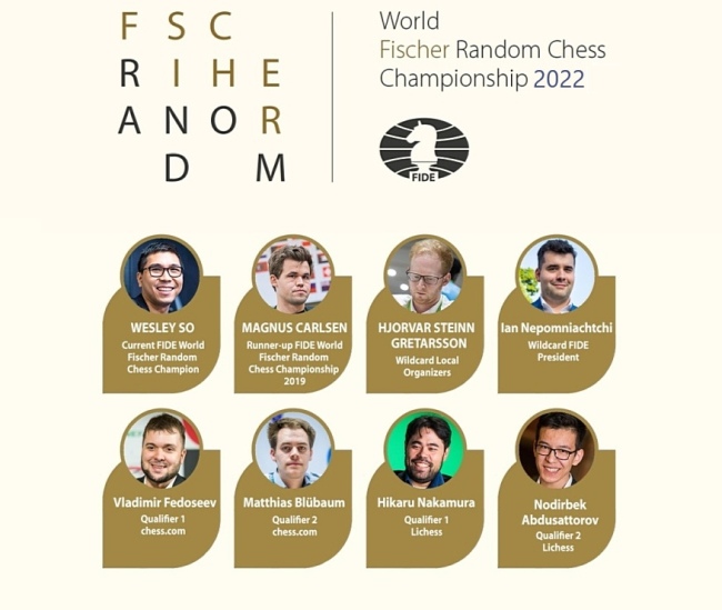 Today: FIDE World Fischer Random Chess Championship Quarterfinals