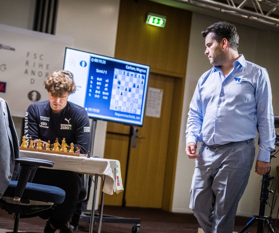 Carlsen crashes out, Nakamura downs prodigy to set up surprise final