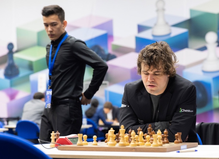 Carlsen joins the leaders after beating Keymer in round 2 of Tata Steel  Chess