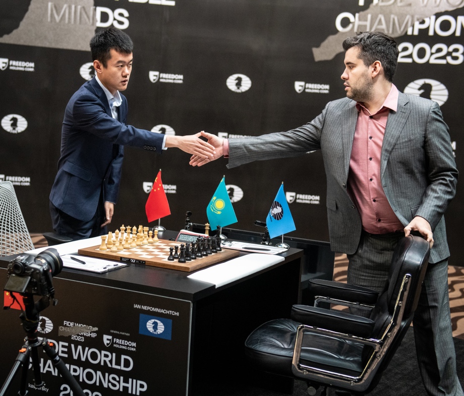 Nepomniachtchi gets chances in the drawn first game of the World Chess  Championship 2023