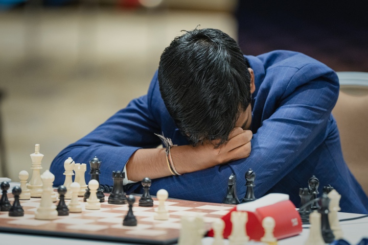 Gukesh resigns in a drawn rook and pawn endgame, drops out of the