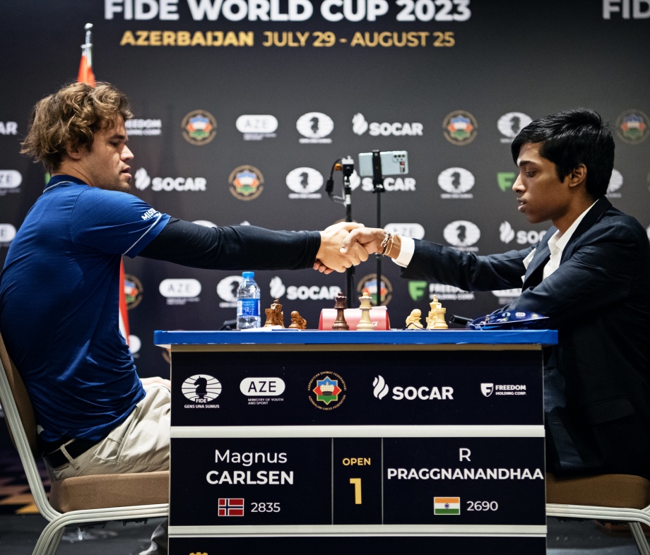 FIDE World Cup: Carlsen and Praggnanandhaa draw in the first game of the finals