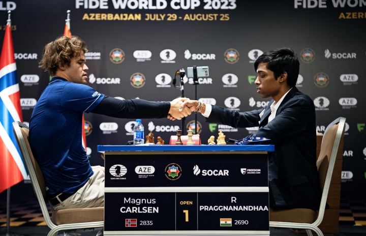 FIDE World Cup: Carlsen and Praggnanandhaa draw in the first game of the  finals
