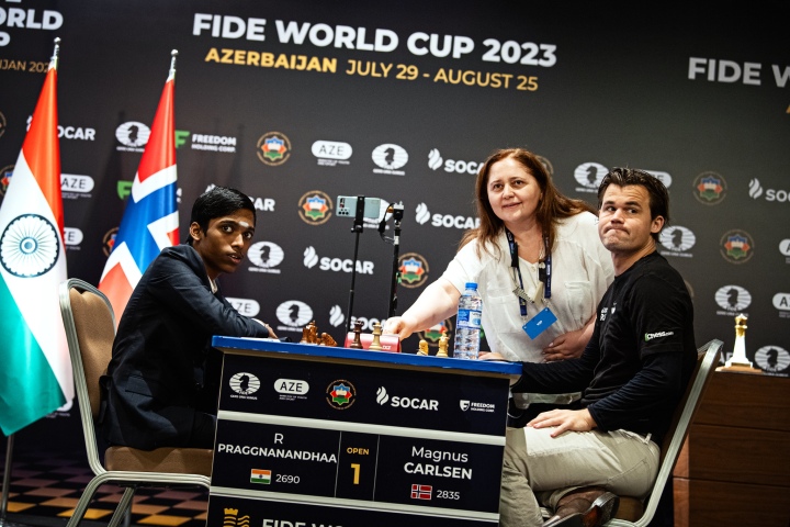 FIDE World Cup: First Praggnanandhaa-Carlsen finals match ends in draw