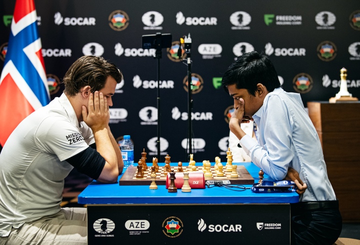 FIDE Chess World Cup: Game 2 ends in draw, Praggnanandhaa and Carlsen to  fight out in