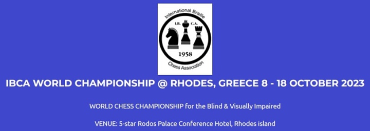 World Chess Championship for the Blind starts on October 08 in Rhodes