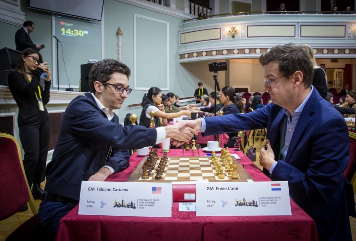 Grand Swiss 3: Only Caruana & Wang Hao on 100%