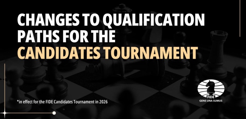 Changes to qualification paths for the Candidates Tournament