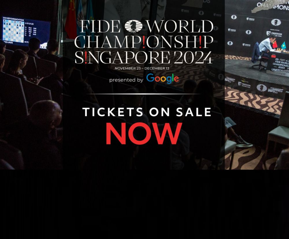 Tickets for FIDE World Chess Championship Match 2024 are now on sale!