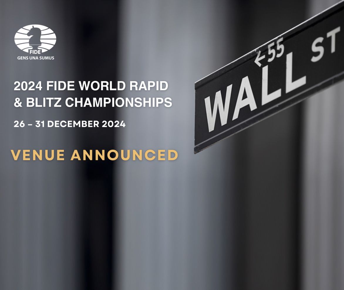 Iconic Wall Street venues to host the 2024 World Rapid & Blitz Championship