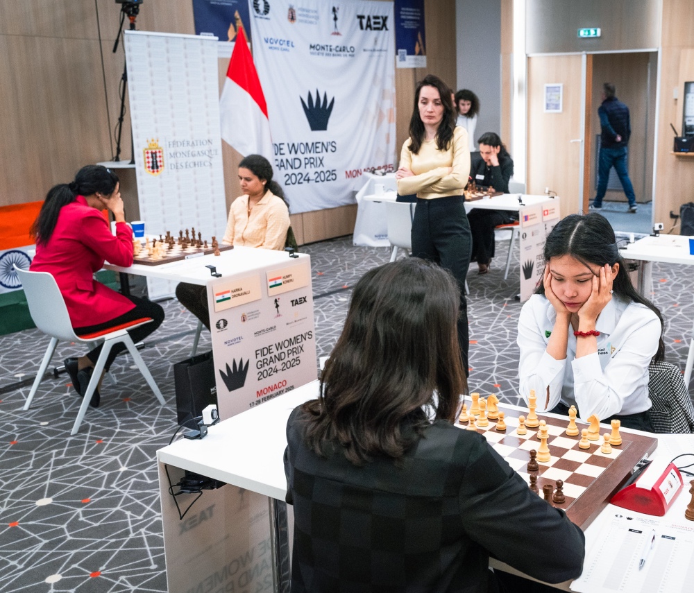 Three victories mark Round 1 of FIDE Women's Grand Prix in Monaco