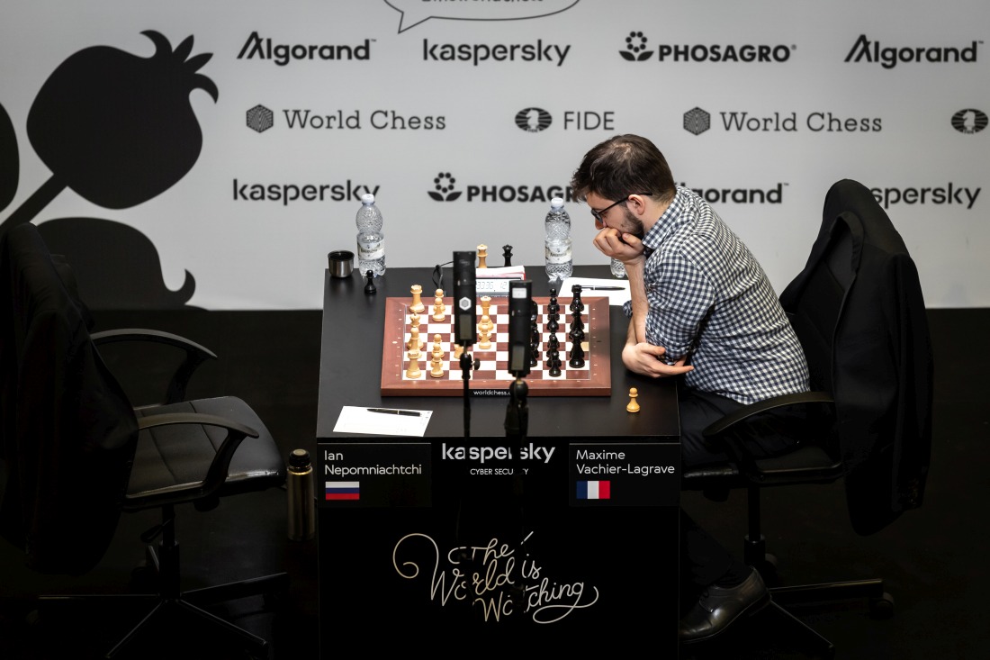 International Chess Federation on X: Ian Nepomniachtchi eliminated Maxime  Vachier-Lagrave and advances to the final of Jerusalem #GrandPrixFIDE! The  2nd classical game of their match finished in a draw. Nepomniachtchi needs  to