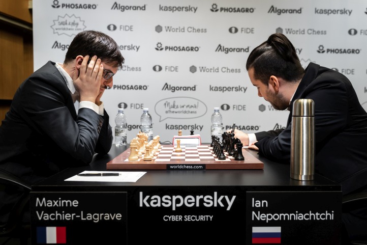 International Chess Federation on X: Ian Nepomniachtchi eliminated Maxime  Vachier-Lagrave and advances to the final of Jerusalem #GrandPrixFIDE! The  2nd classical game of their match finished in a draw. Nepomniachtchi needs  to