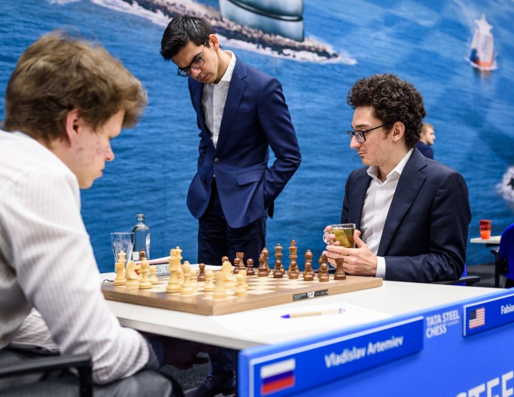 Tata Steel 9: Carlsen, Caruana & Giri all win