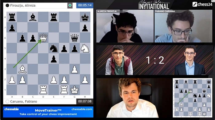 MCI Day 3: Carlsen beats Firouzja despite “fantastic swindle”