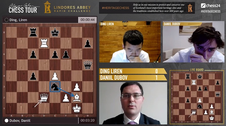 Lindores Abbey SF: Carlsen and Dubov take the lead