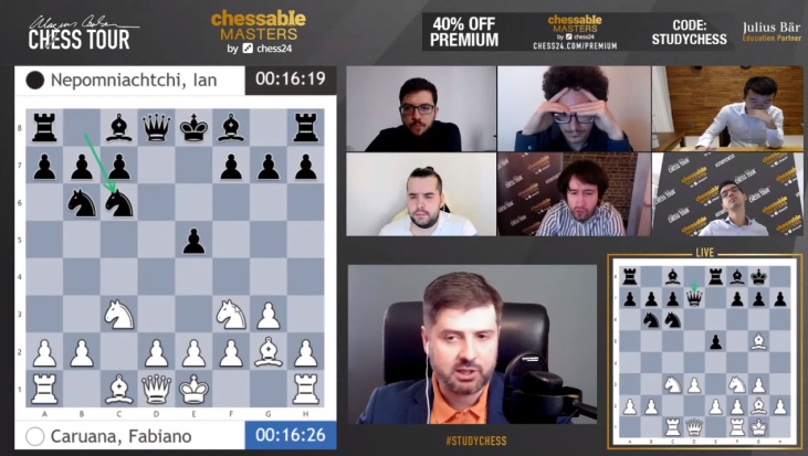 Fabiano Caruana vs Ian Nepomniachtchi, Chessable Masters (2020), Group  B