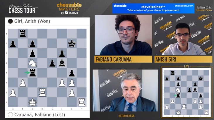 Chessable Masters 2: MVL and Giri lead