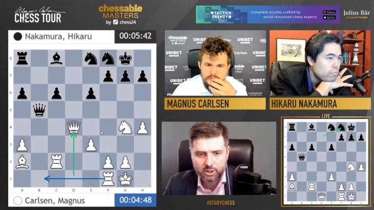 Chessable Masters 3: Nakamura e Grischuk classificam