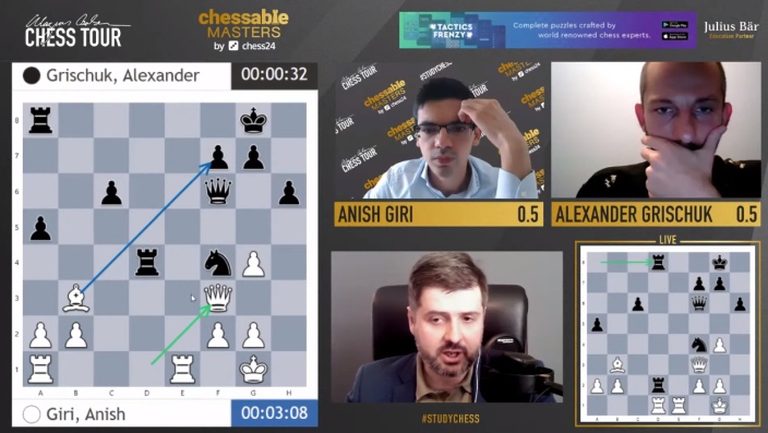 Chessable Masters: Ding Liren and Anish Giri take the lead