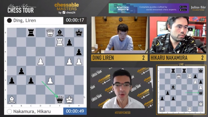 Chessable Masters: Anish Giri looks to get past Alexander Grischuk