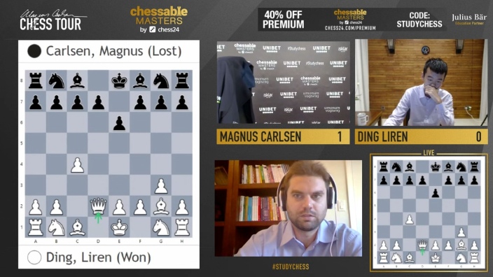 chess24 - Ding Liren vs. Magnus Carlsen is the big game in