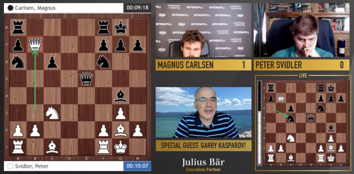 When a young Magnus Carlsen challenged Garry Kasparov 