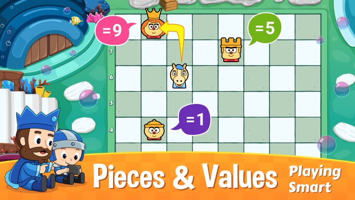 Chess Crossword For Kids Childrens Smart Game With Cartoon