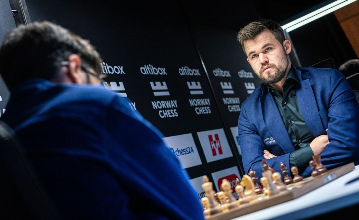 Norway Chess 6: Firouzja leads as Carlsen hits back