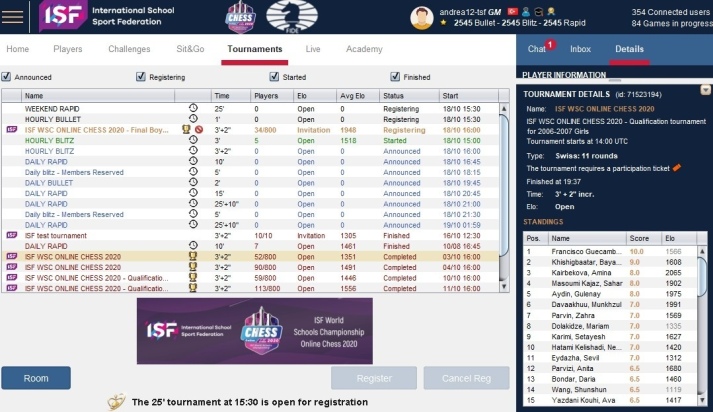 FIDE Online Arena - FIDE - International Chess Federation, ISF