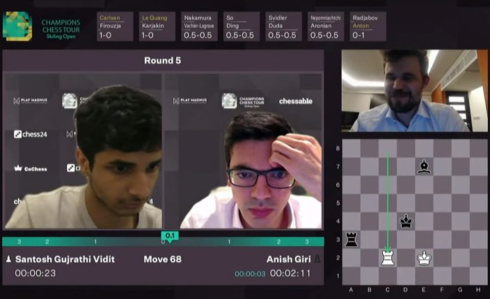 FIDE Online Arena - GM Anish Giri right before his match against