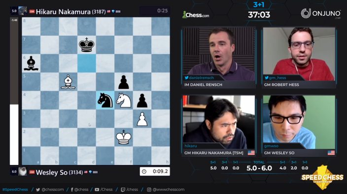 Nakamura Defeats So To Repeat As Speed Chess Champion 